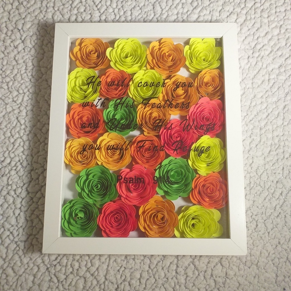 Bible Verse Flower Shadow Box
